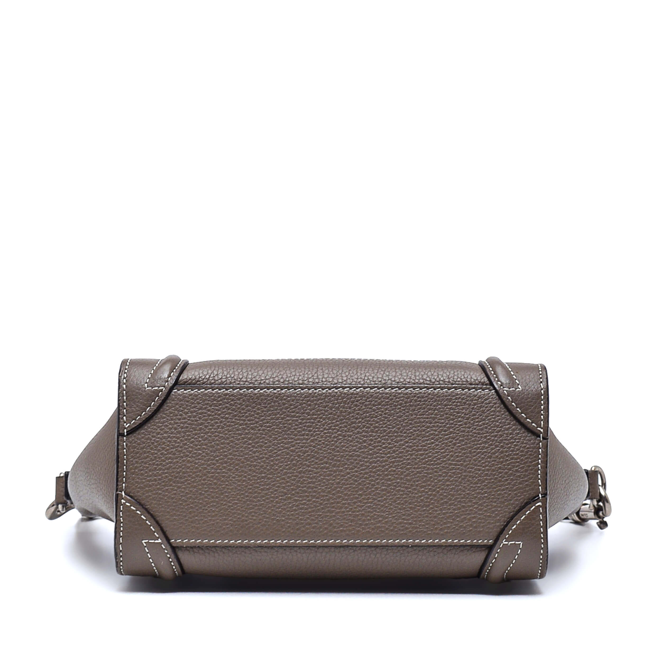 Celine - Etoupe Leather Nano Luggage Bag